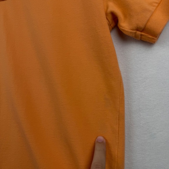 Polo by Ralph‎ Lauren Men's Small Orange Polo Shirt Green Pony Casual - Picture 5 of 7
